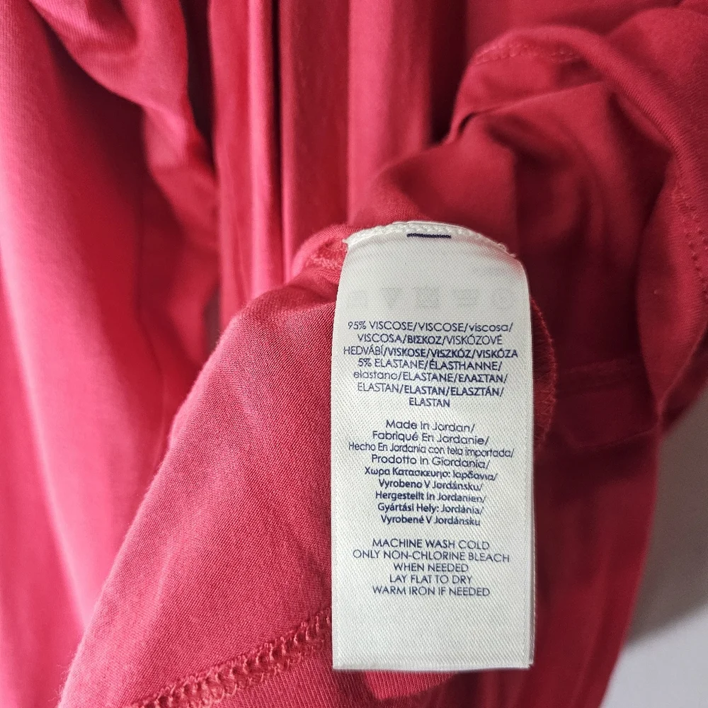 Chaps Denim Coral Criss-Cross Top Sz 1x - Picture 6 of 8